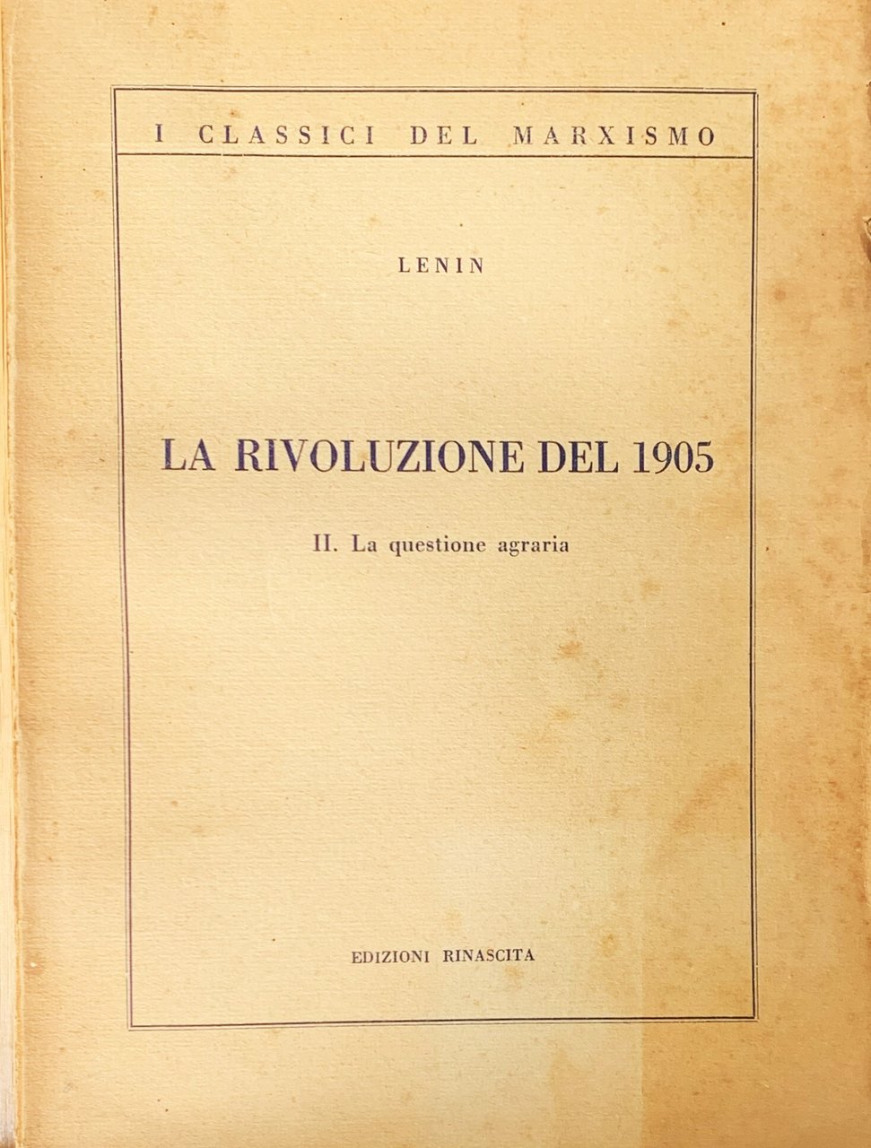La rivoluzione del 1905. II. La questione agraria