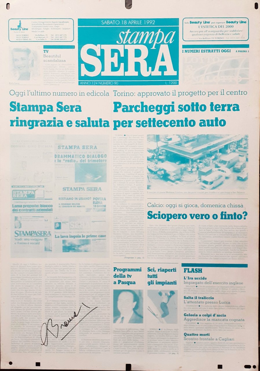 Lastra litografica autografata dal Direttore C. Bramardo dell'ultimo numero della … | Immagine principale