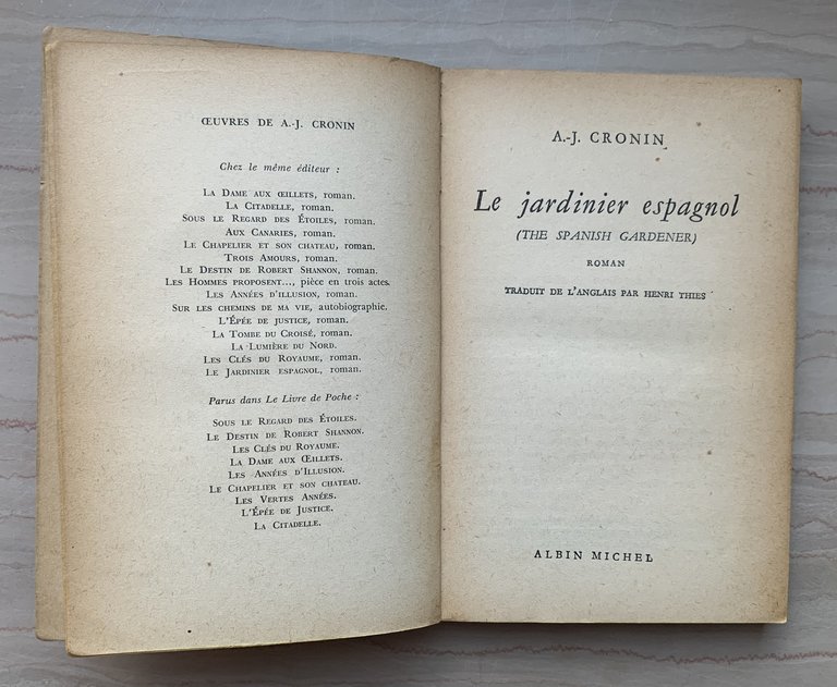 Le jardinier espagnol (The Spanish Gardener). Roman | Immagine Gallery 2
