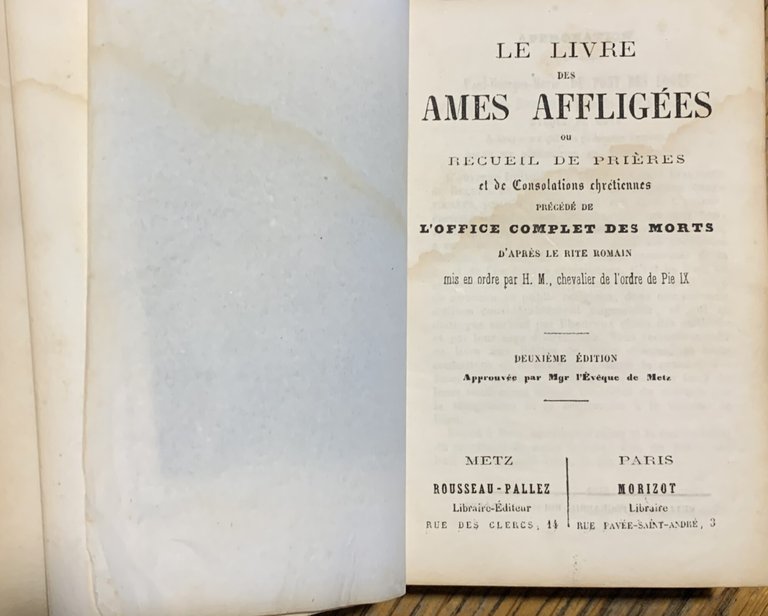 Le livre des ames affligées ou Recueil de Prières et … | Immagine Gallery 3