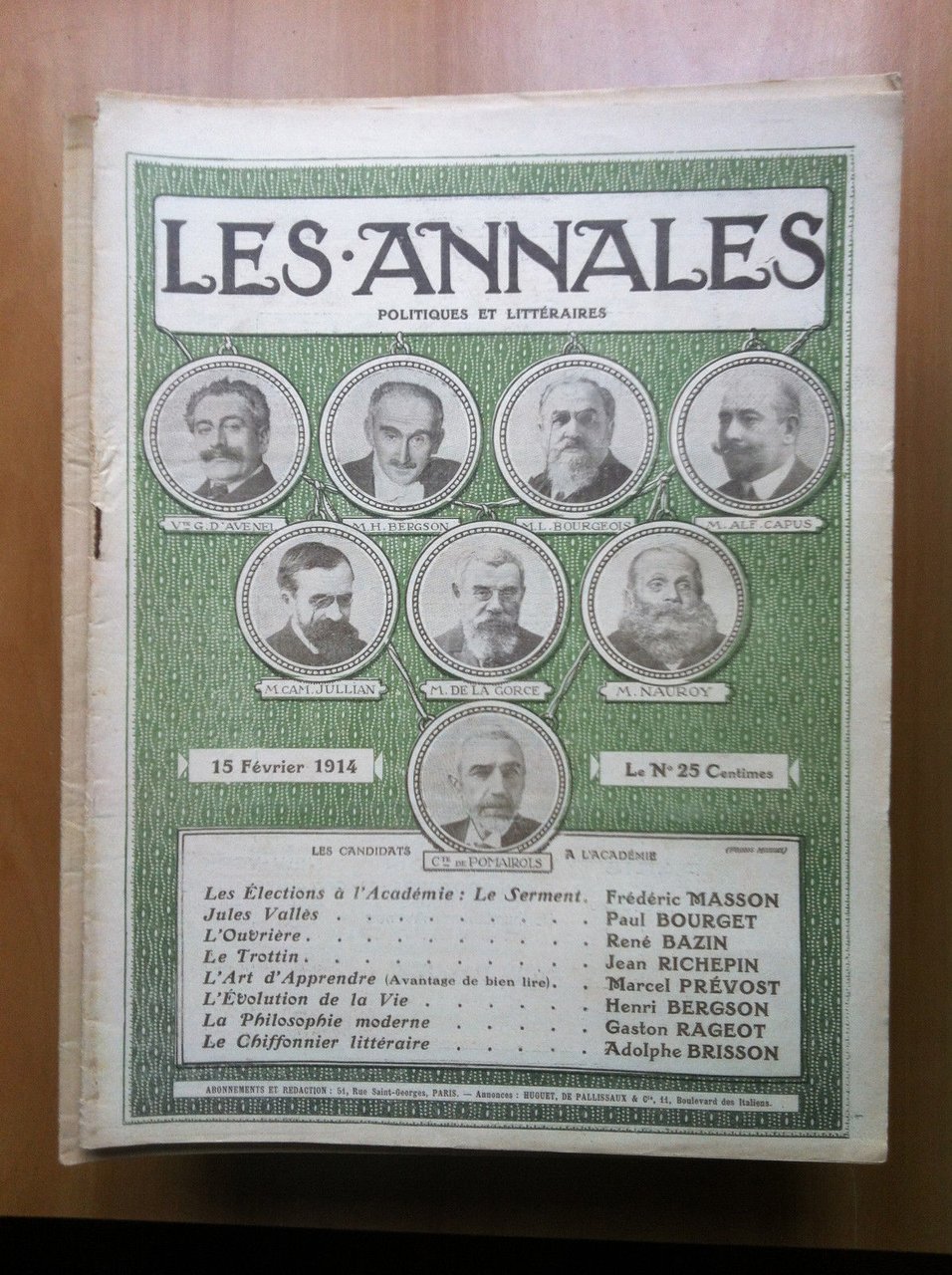 Les Annales politiques et littéraires 15 Février 1914 - E14354