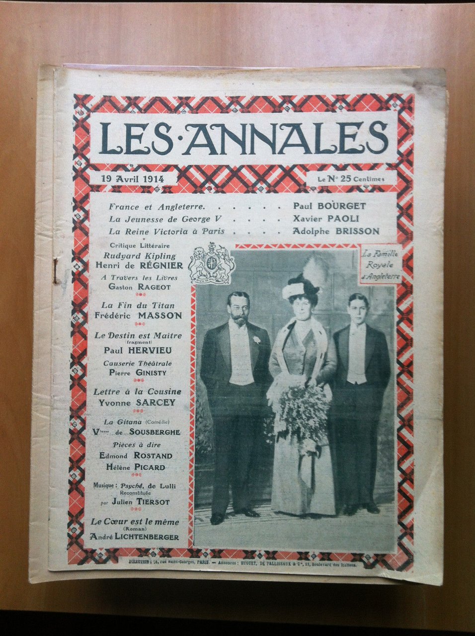 Les Annales politiques et littéraires 19 Avril 1914 - E14358