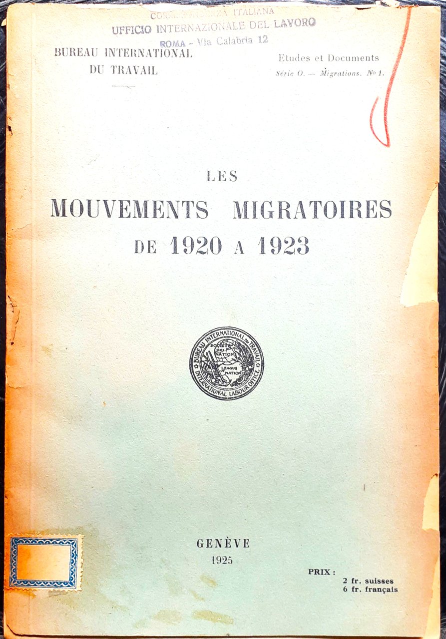 Les mouvements migratoires de 1920 à 1923