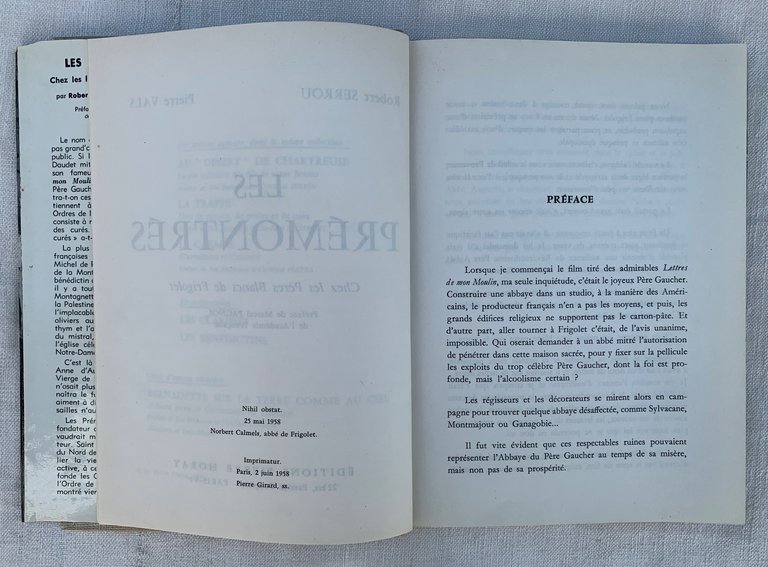 Les Prémontrés. Chès les Pères Blancs de Frigolet