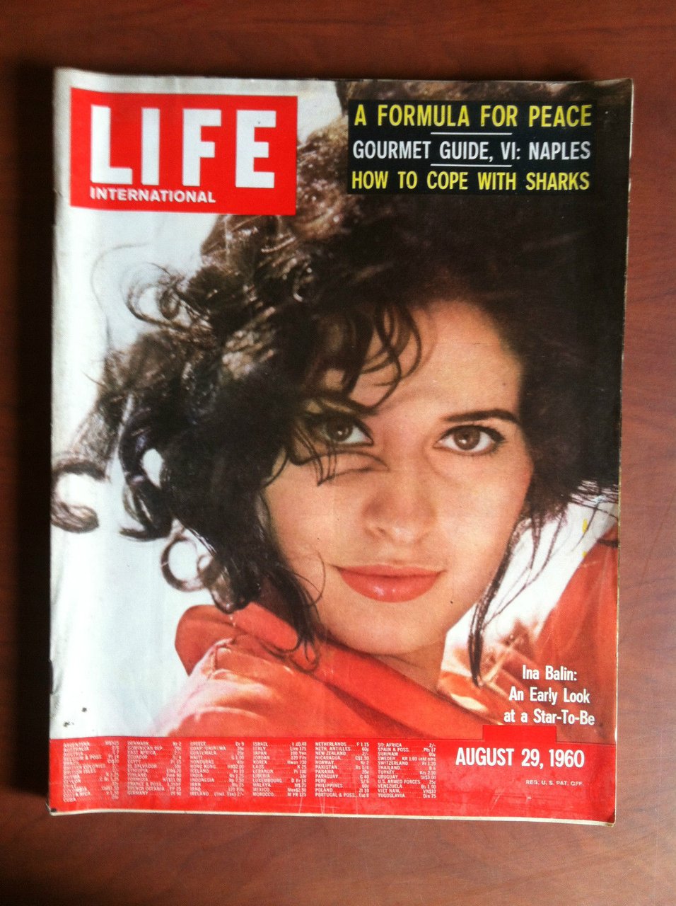 Life international August, 29 - 1960 Cover: Ina Balin - … | Immagine principale