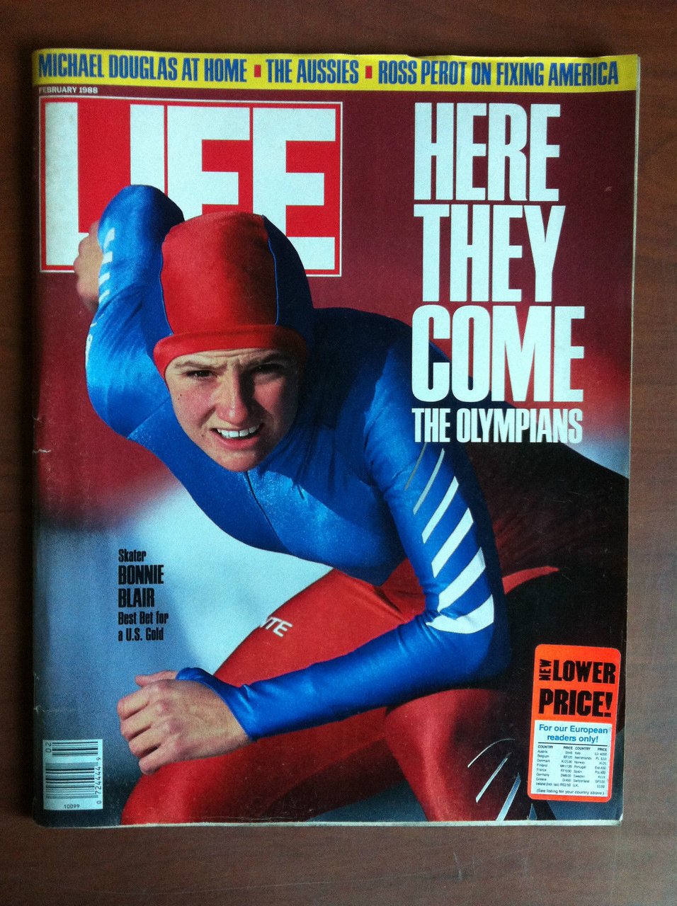 Life international February 1988 Cover Skater Bonnie Blair - E7894