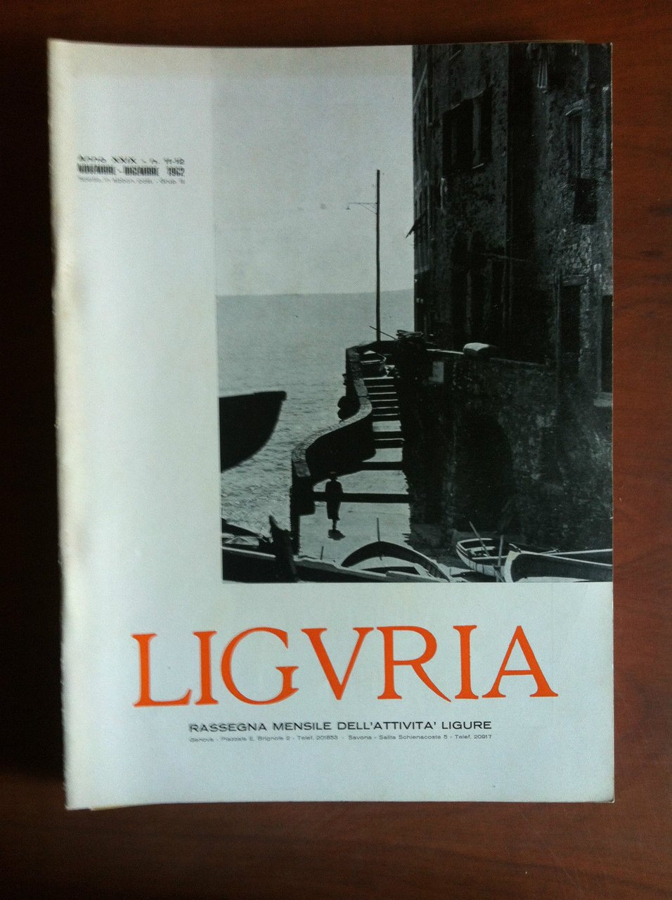 Lifuria Anno XXIX n^ 11-12 Novembre/Dicembre 1962 - E10287