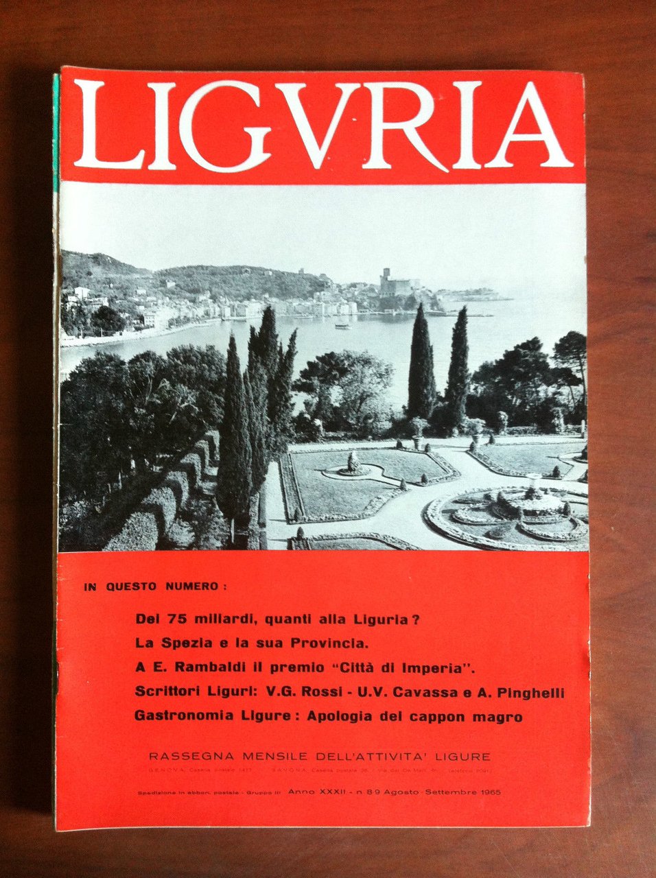 Lifuria Anno XXXII n^ 8/9 Agosto/Settembre 1965 - E10292