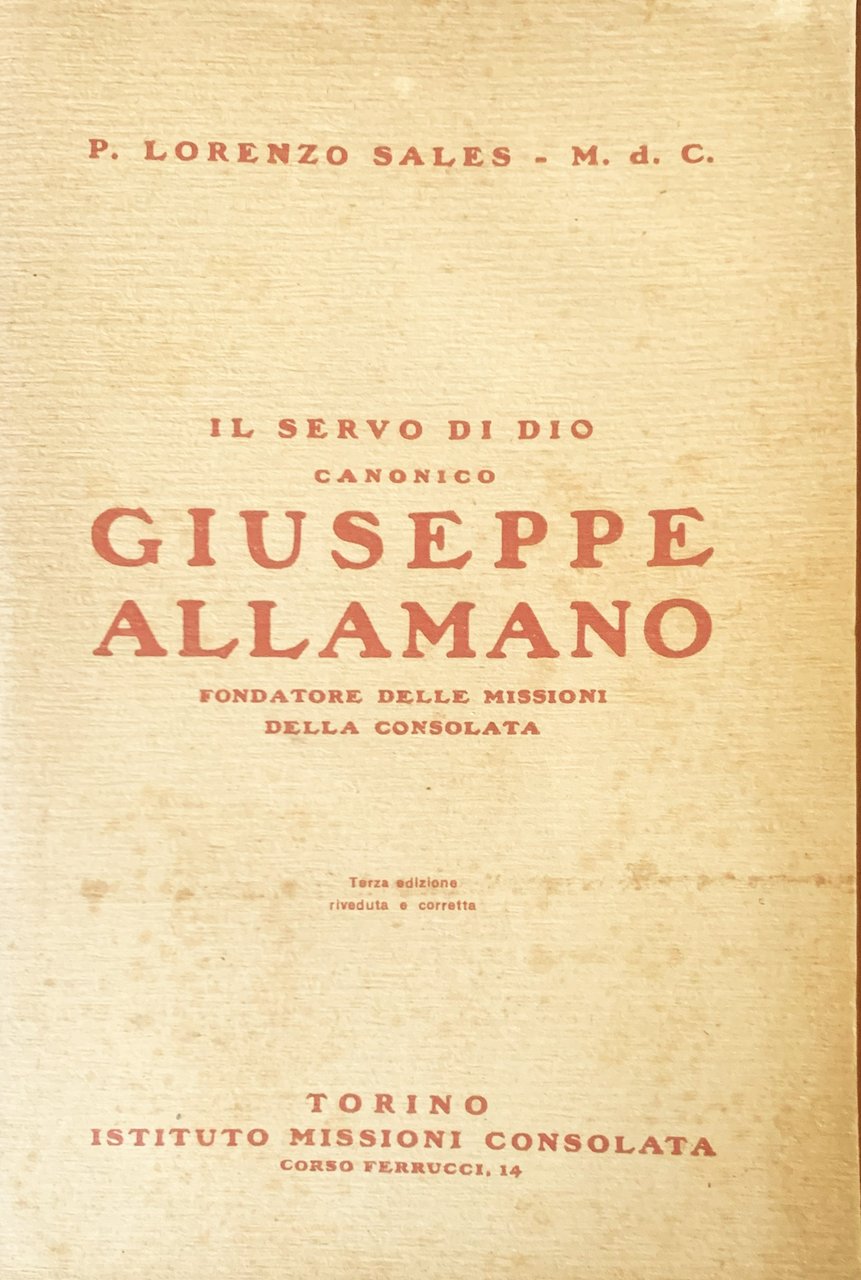ll Servo di Dio Canonico Giuseppe Allamano fondatore delle Missioni … | Immagine principale