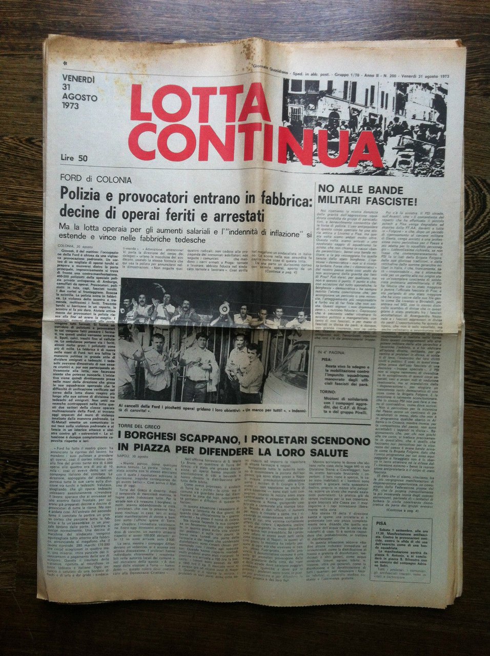 Lotta Continua Anno II n^ 200 Venerdì 31 Agosto 1973 …