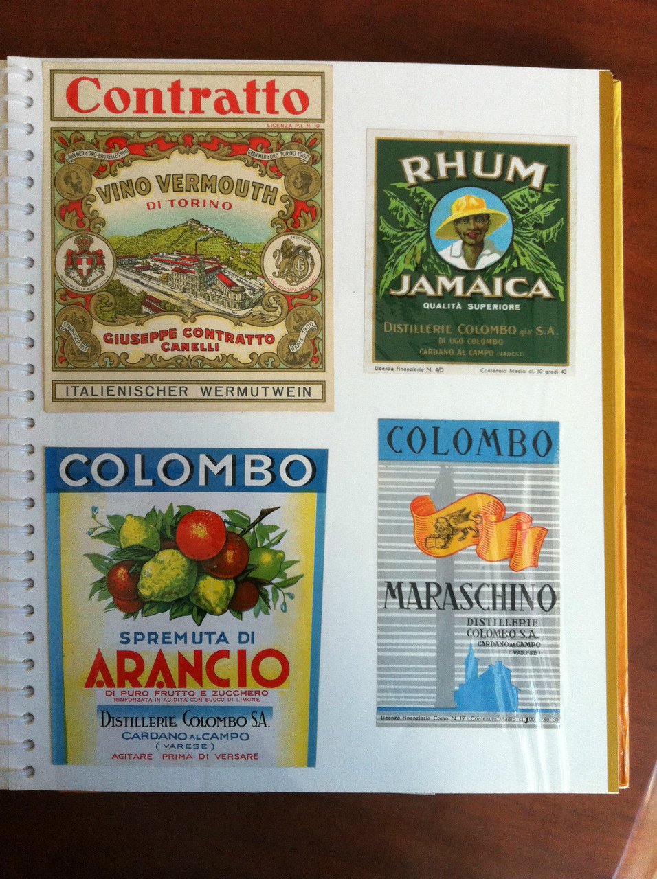 Lotto di 4 etichette originali d'epoca - E19590