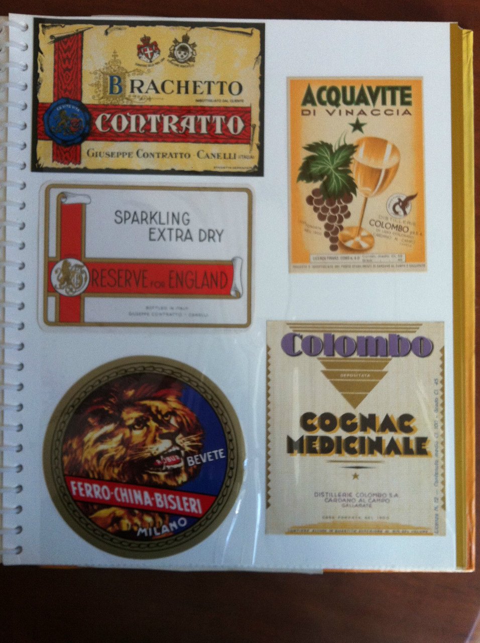 Lotto di 5 etichette originali d'epoca - E19606