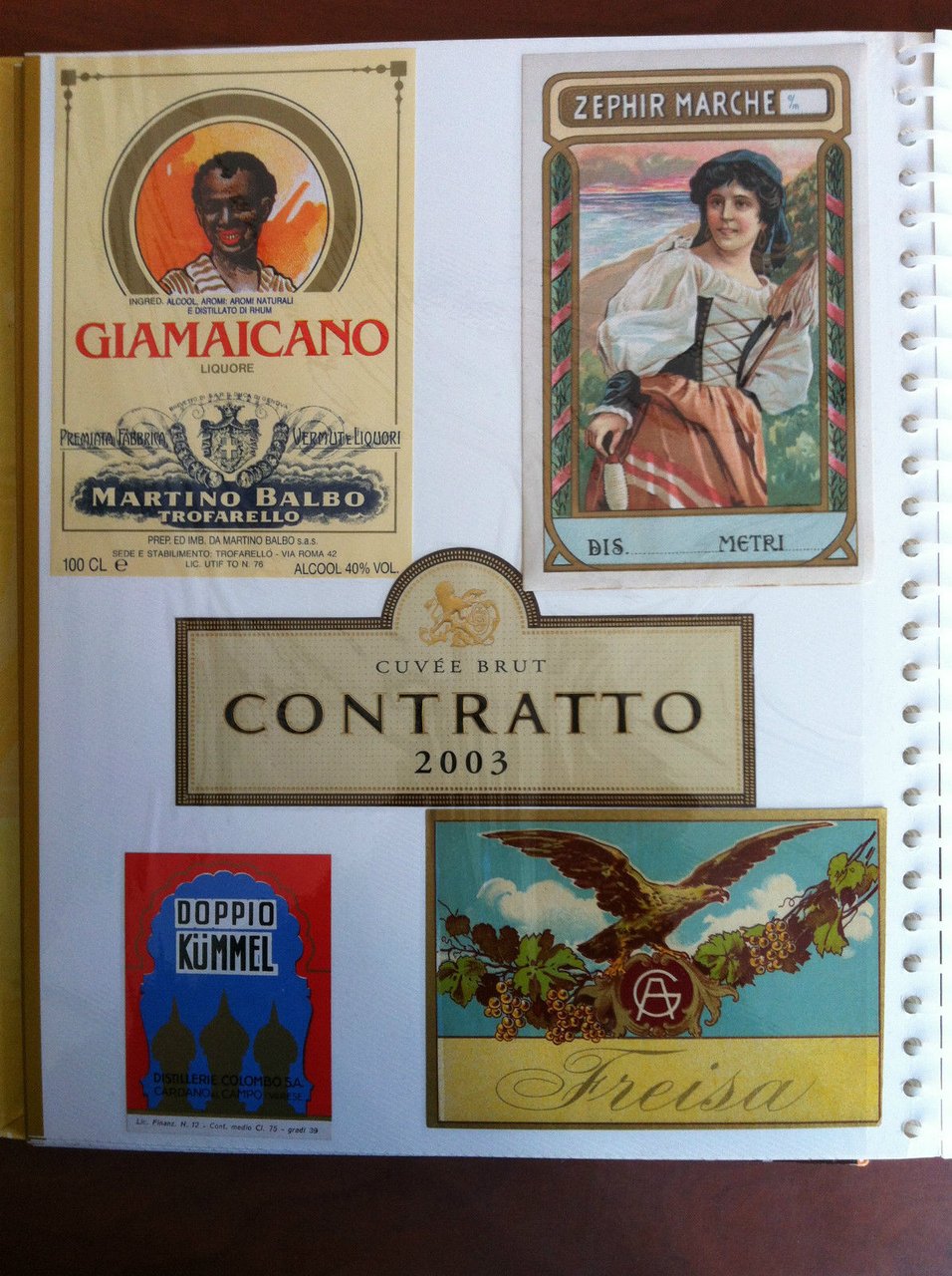 Lotto di 5 etichette originali d'epoca - E19607