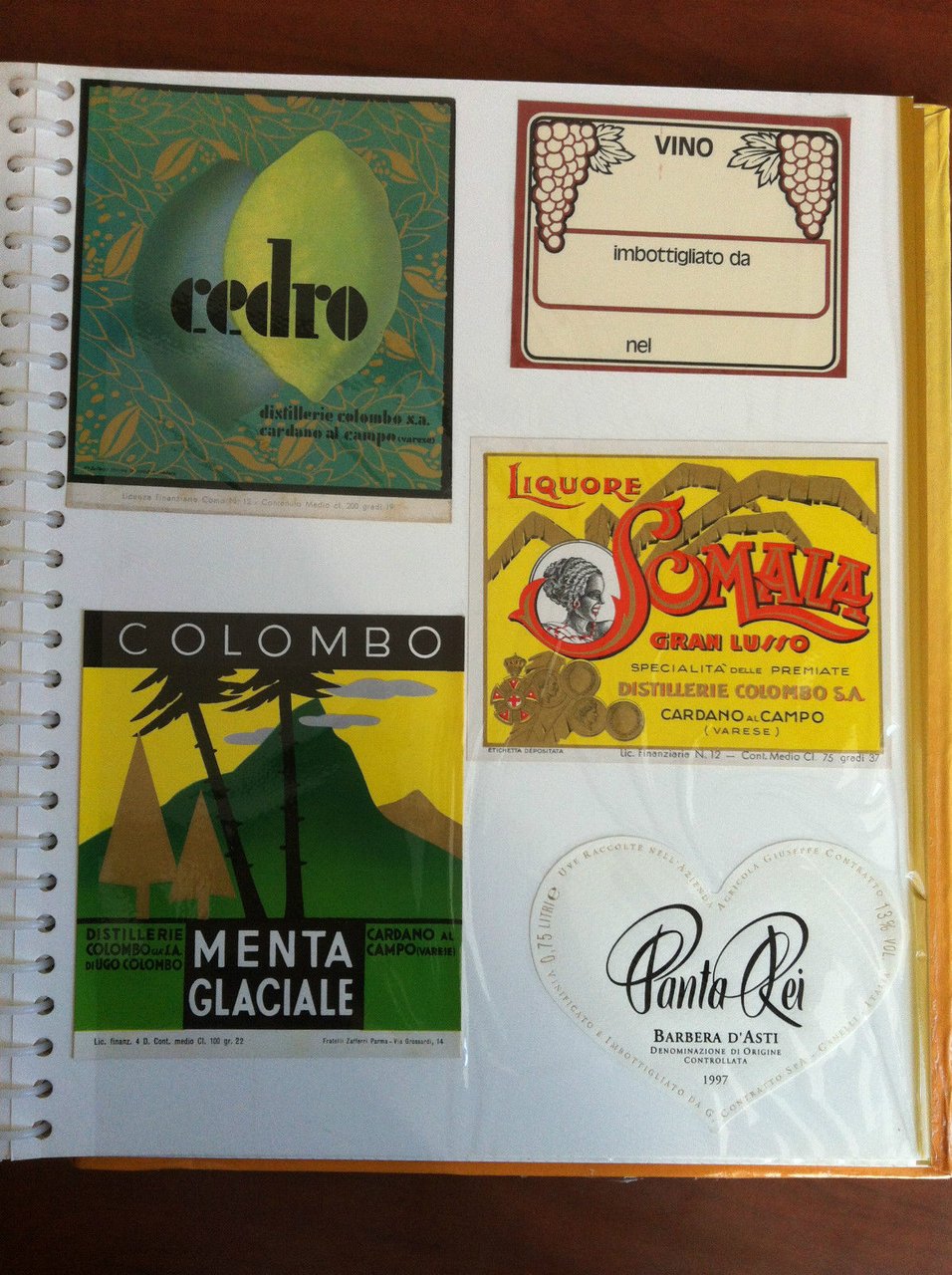 Lotto di 5 etichette originali d'epoca - E19618