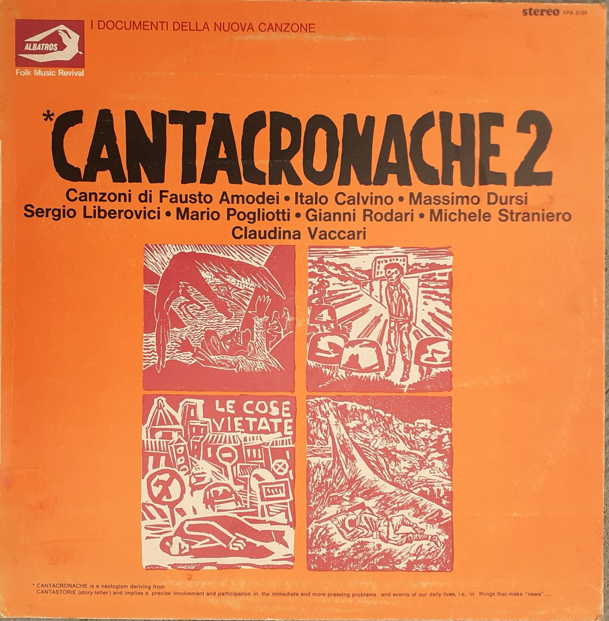 LP CANTACRONACHE 2 Albatros Folk Music Revival VPA 8124-B del …