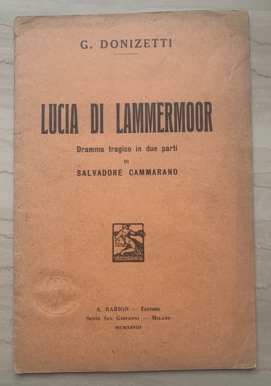 Lucia di Lammermoor. Dramma tragico in due parti | Immagine principale