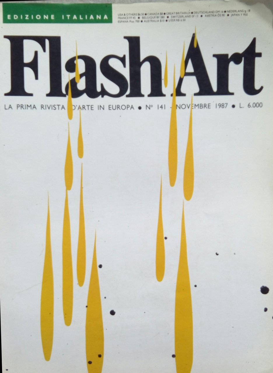 Magazine "Flash Art" N^ 141 - Novembre 1987 | Immagine principale