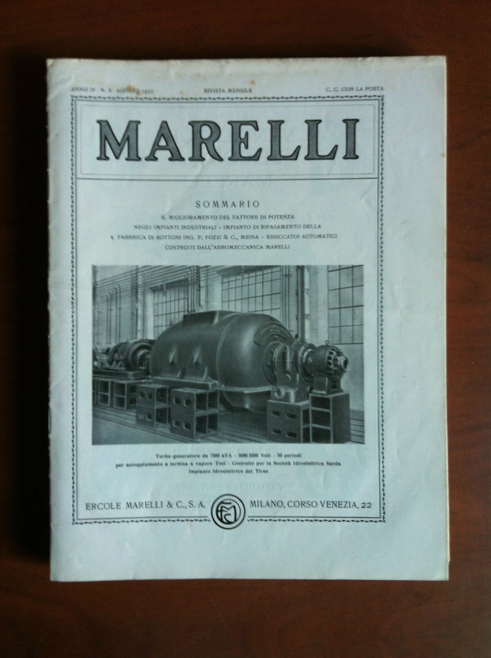 marelli Anno IV n^ 8 Agosto 1927 - E10135 | Immagine principale