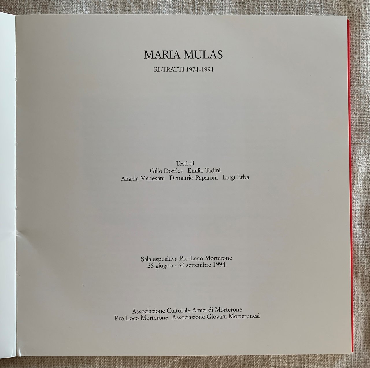 MARIA MULAS: RI-TRATTI 1974-1994