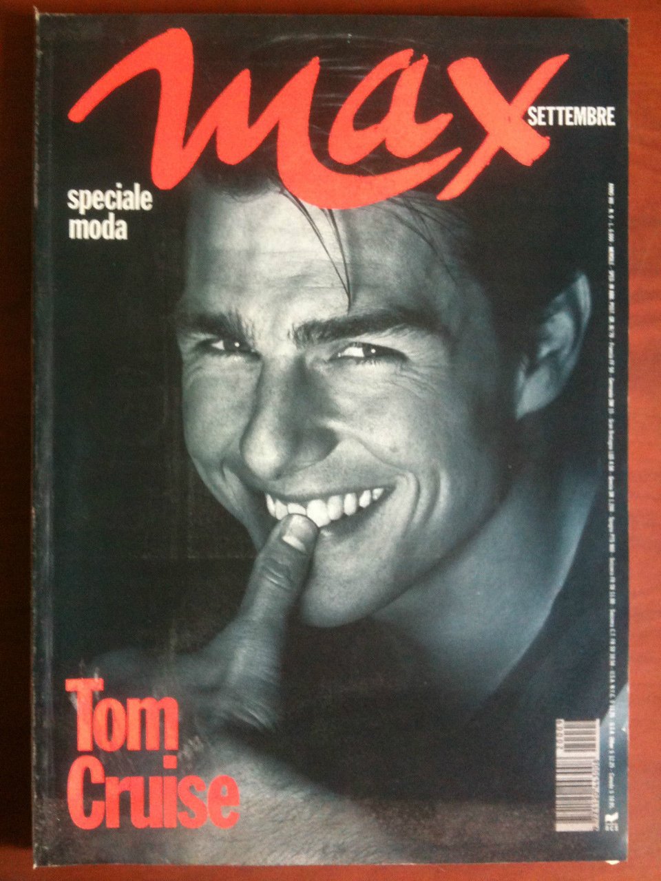 MAX Anno VIII n^ 9 Settembre 1992 cover: Tom Cruise …