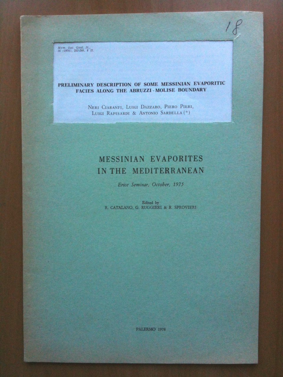 Messinian evaporites in the Mediterranean 1975