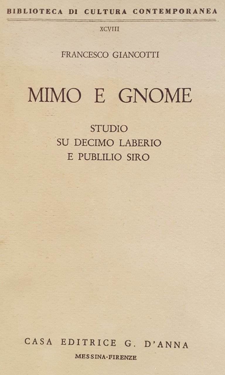 Mimo e Gnome Casa editrice G. D'Anna 1967