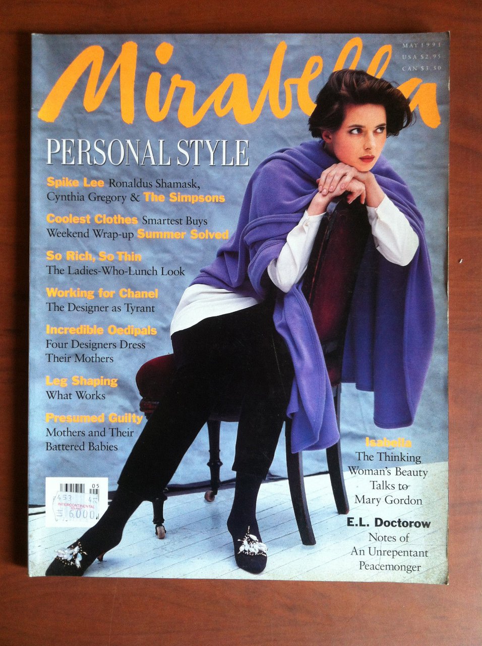 MIRABELLA May 1991 Cover: Isabella Rossellini - E13485