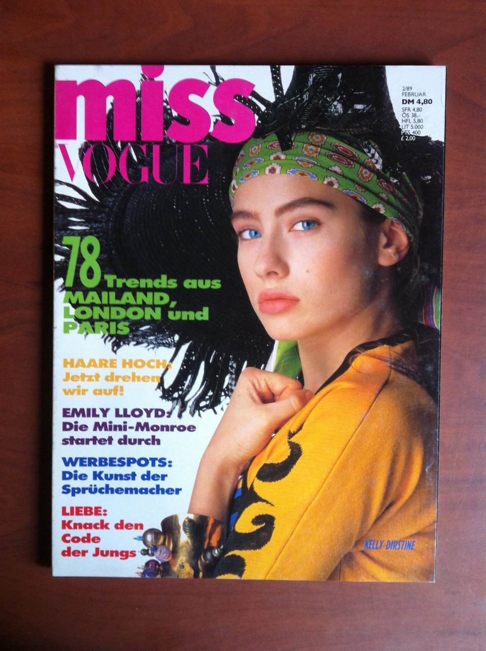 Miss Vogue Februar 1989 Cover: Kelly Distrine - E12686