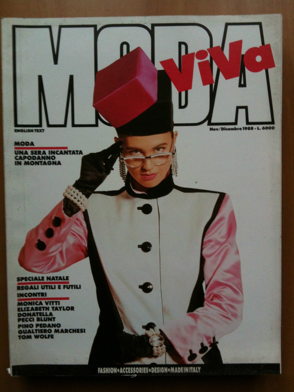 MODA VIVA Anno III n^23 Novembre/Dicembre 1988 english text | Immagine principale