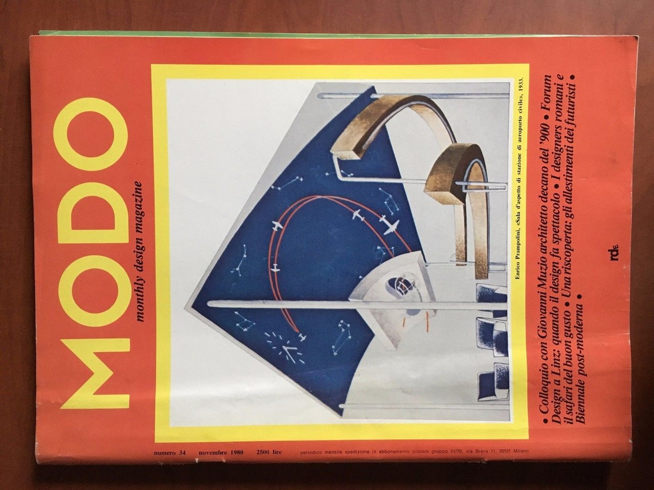 MODO n^ 34 Novembre 1980 Fondatore Alessandro Mendini - E23001