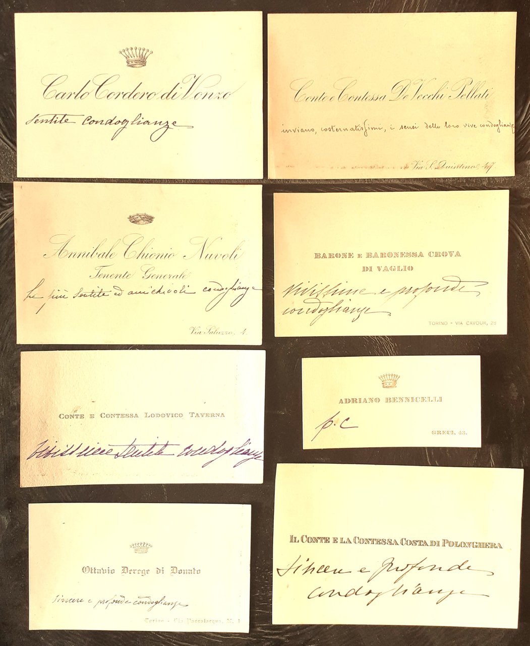 Nobili condoglianze 1910 ca.