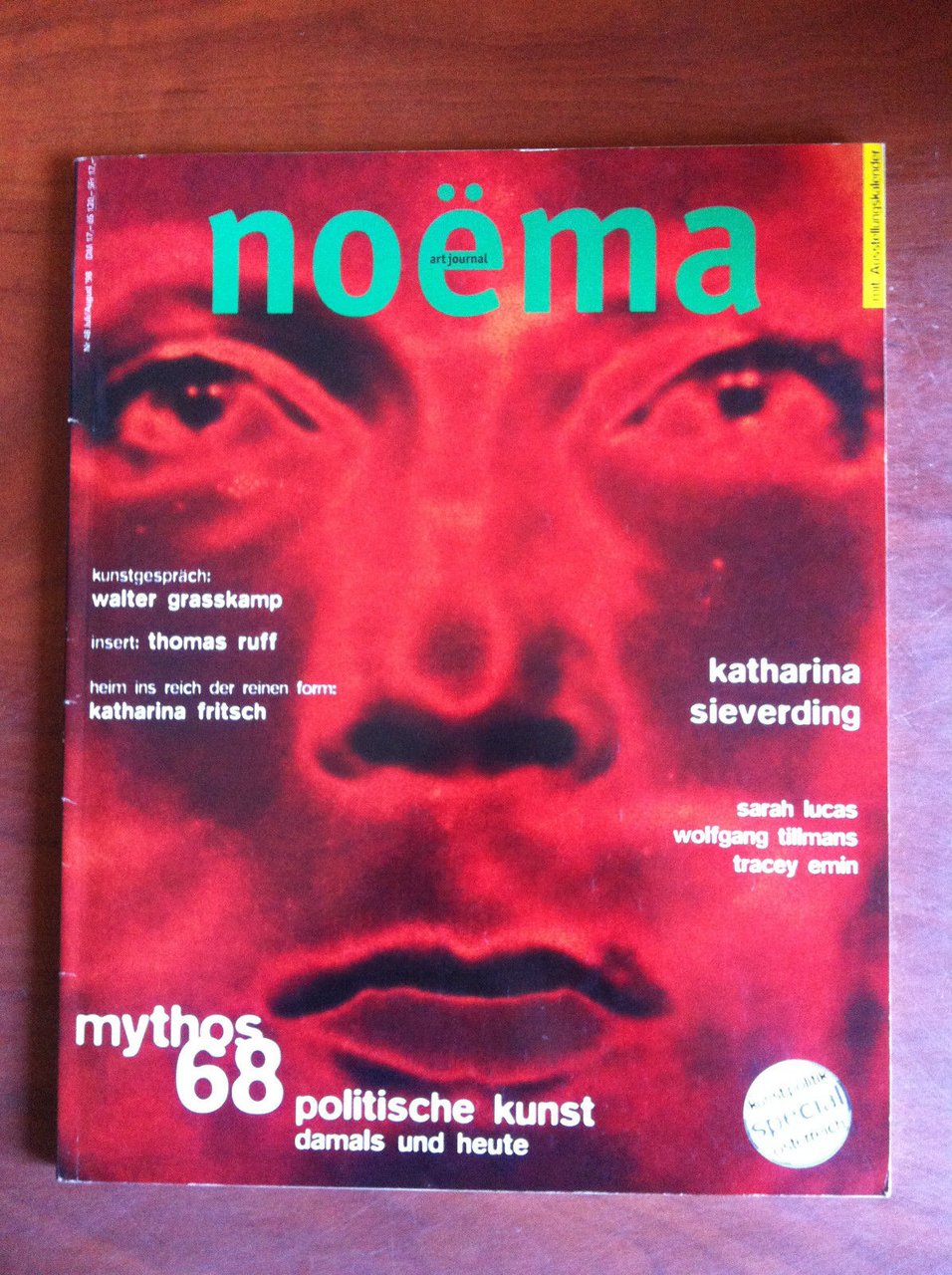 NOEMA Art Journal n^ 48 Juli/August 1998 Cover: Katharina Sieverding | Immagine principale