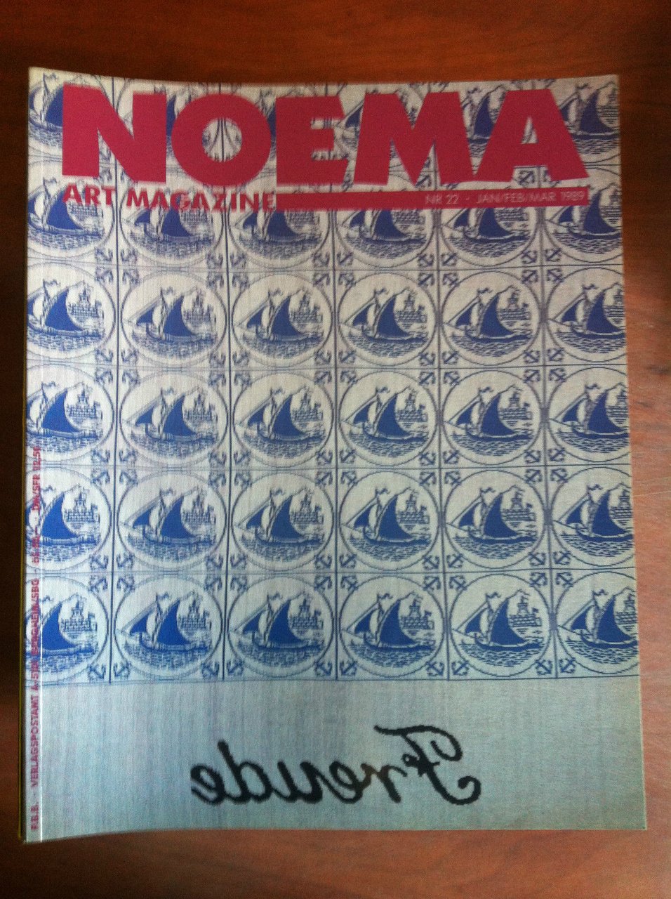 NOEMA Art Magazine n^ 22 Jan/Feb/Mar 1989 Cover: Rosemarie Trockel