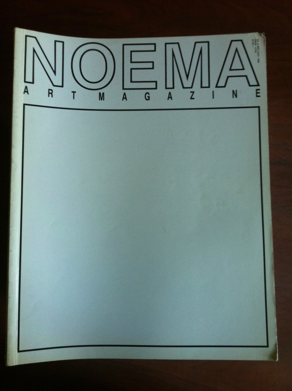 NOEMA Art Magazine n^ 9/1986 Cover: Gerwald Rockenshaub