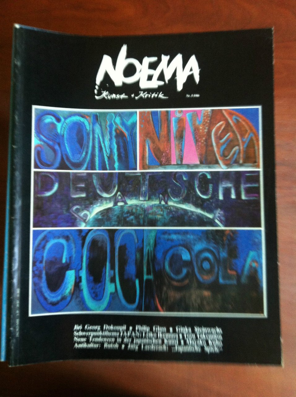 NOEMA Kunst + Kritik n^ 5/1986 Cover: Jiri Georg Dokoupil