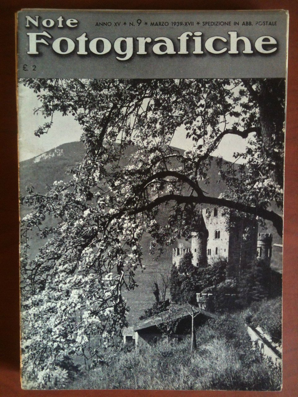 Note Fotografiche Anno XV n^ 9 Marzo 1939 Cover del …