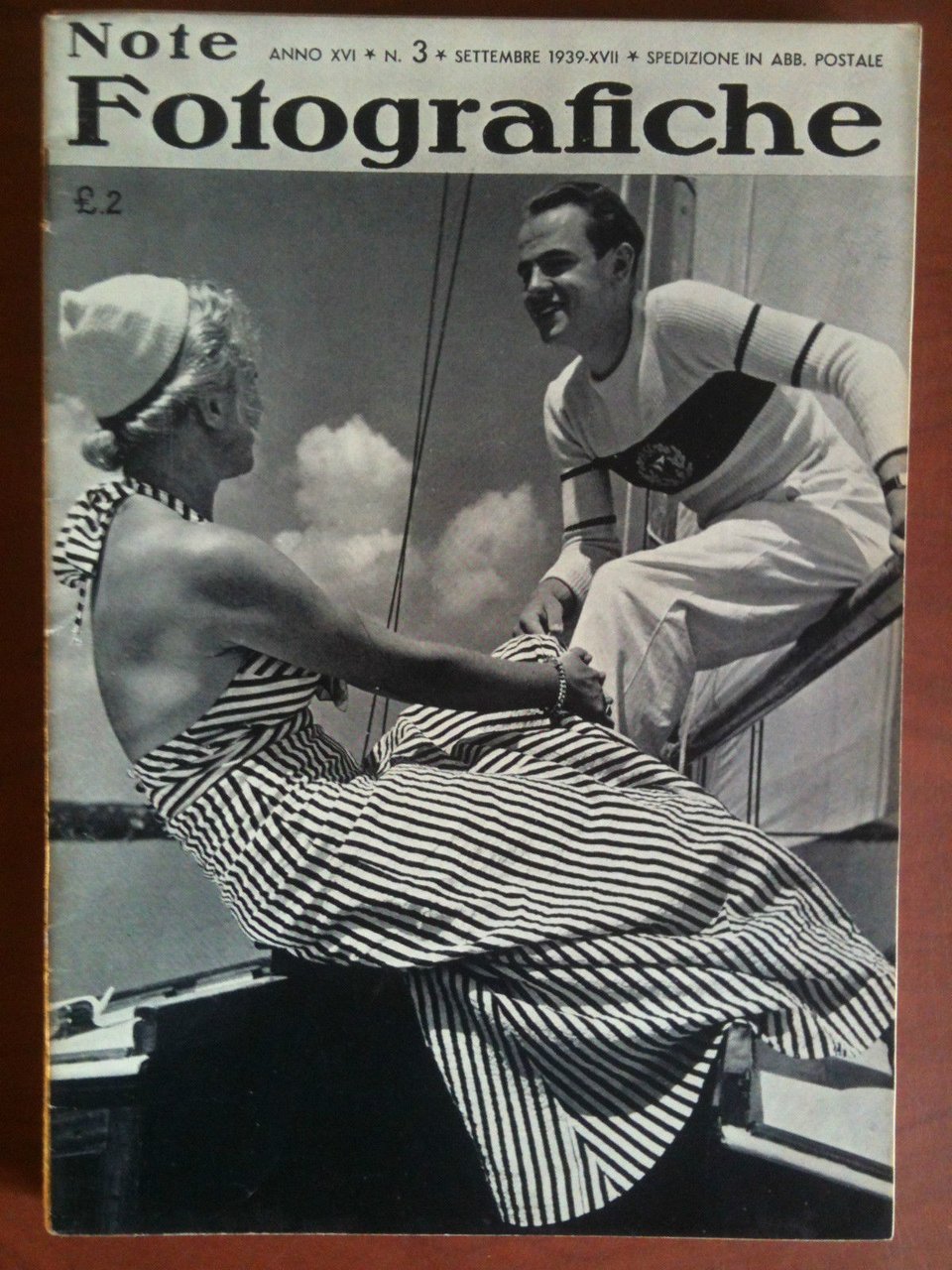 Note Fotografiche Anno XVI n^ 3 Settembre 1939 Cover del …