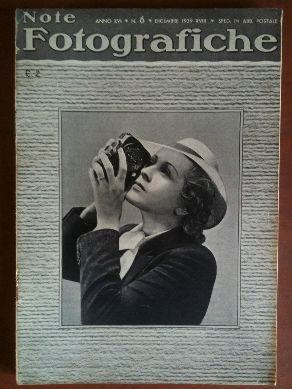 Note Fotografiche Anno XVI n^ 6 Dicembre 1939 - E8649