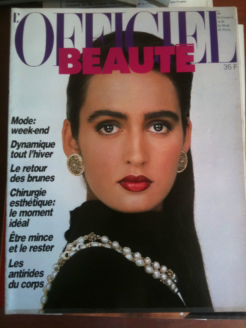 Officiel Paris n^ 726 Octobre 1986 Couverture: Gail Elliottt - …