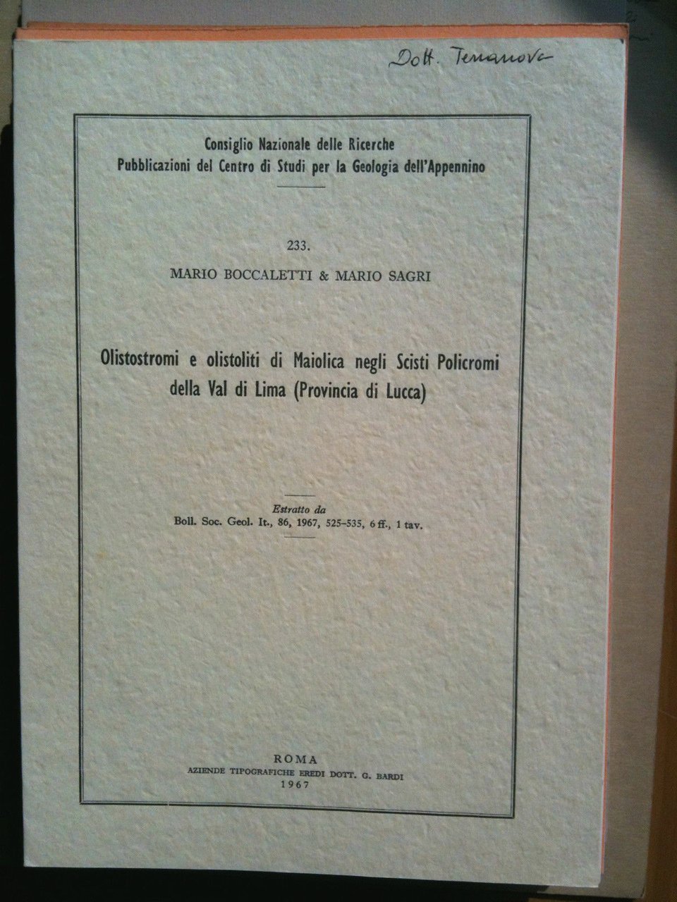 Olistostromi e olistoliti di maiolica negli Scisti Policromi Val di …