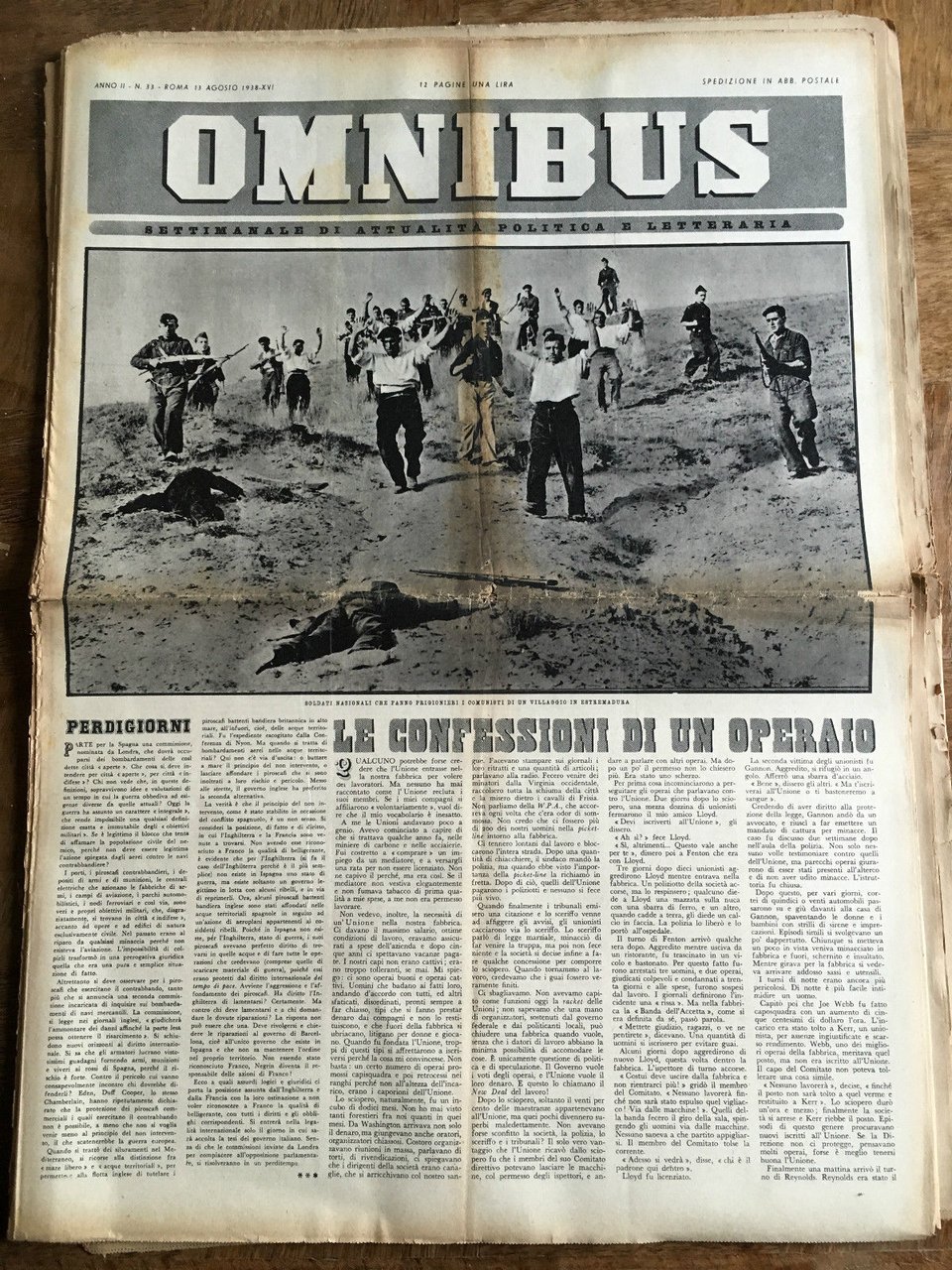 Omnibus Anno II n^ 33 Roma 13 Agosto 1938 - …