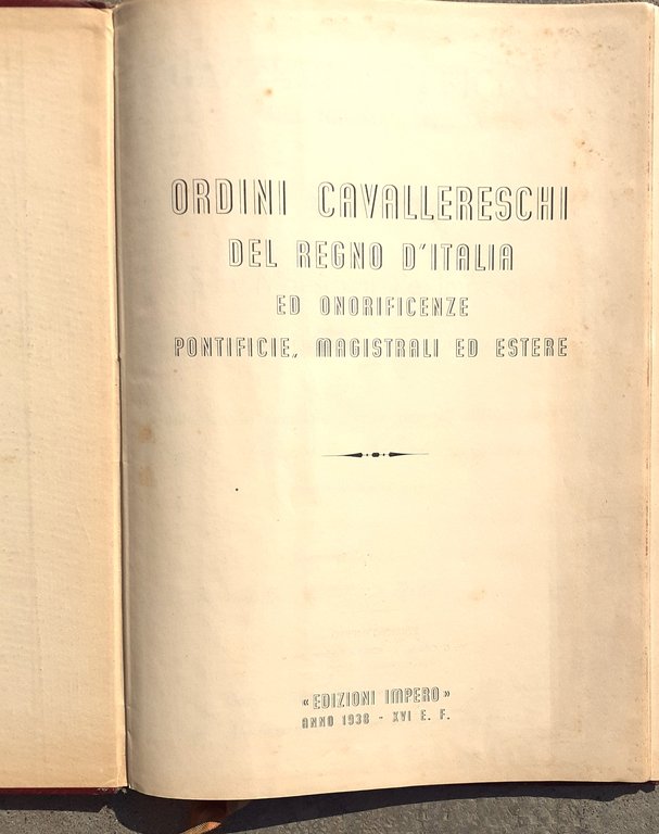 Ordini Cavallereschi 1938 | Immagine Gallery 2