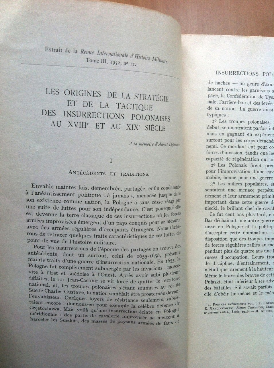 Origines de la stratégie et tactique des insurrections Polonaises 1952 …