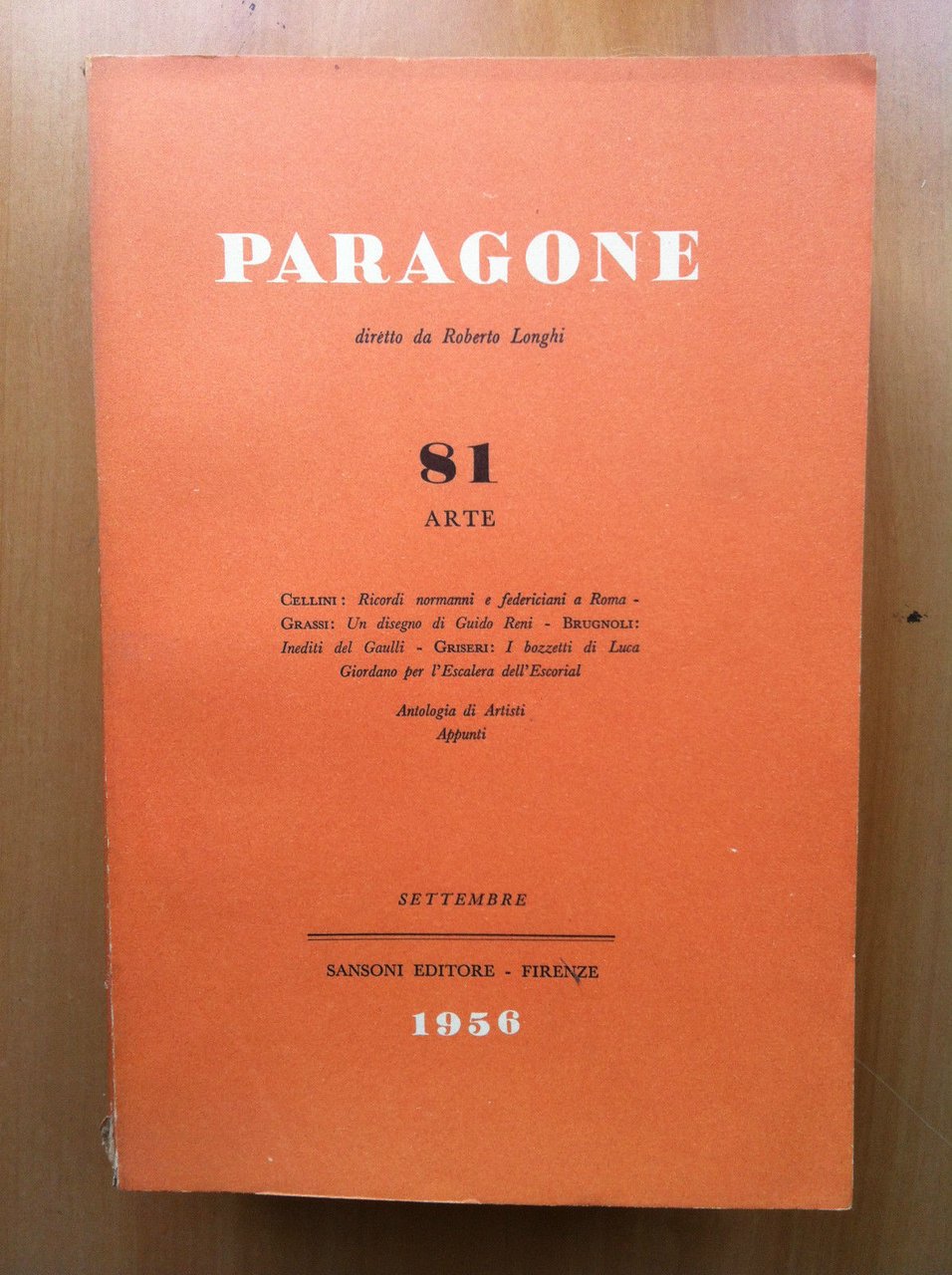 Paragone n^ 81 Arte Settembre 1956 - E16086