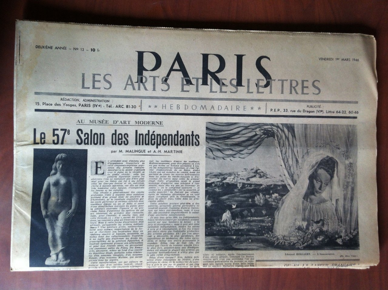 Paris les arts et les lettres 2^ année n^ 13 …