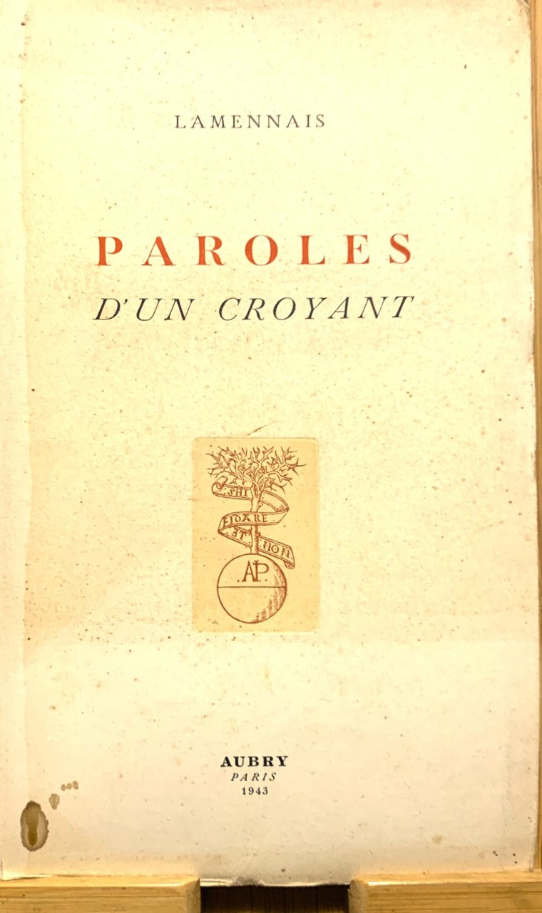 Paroles d'un croyant