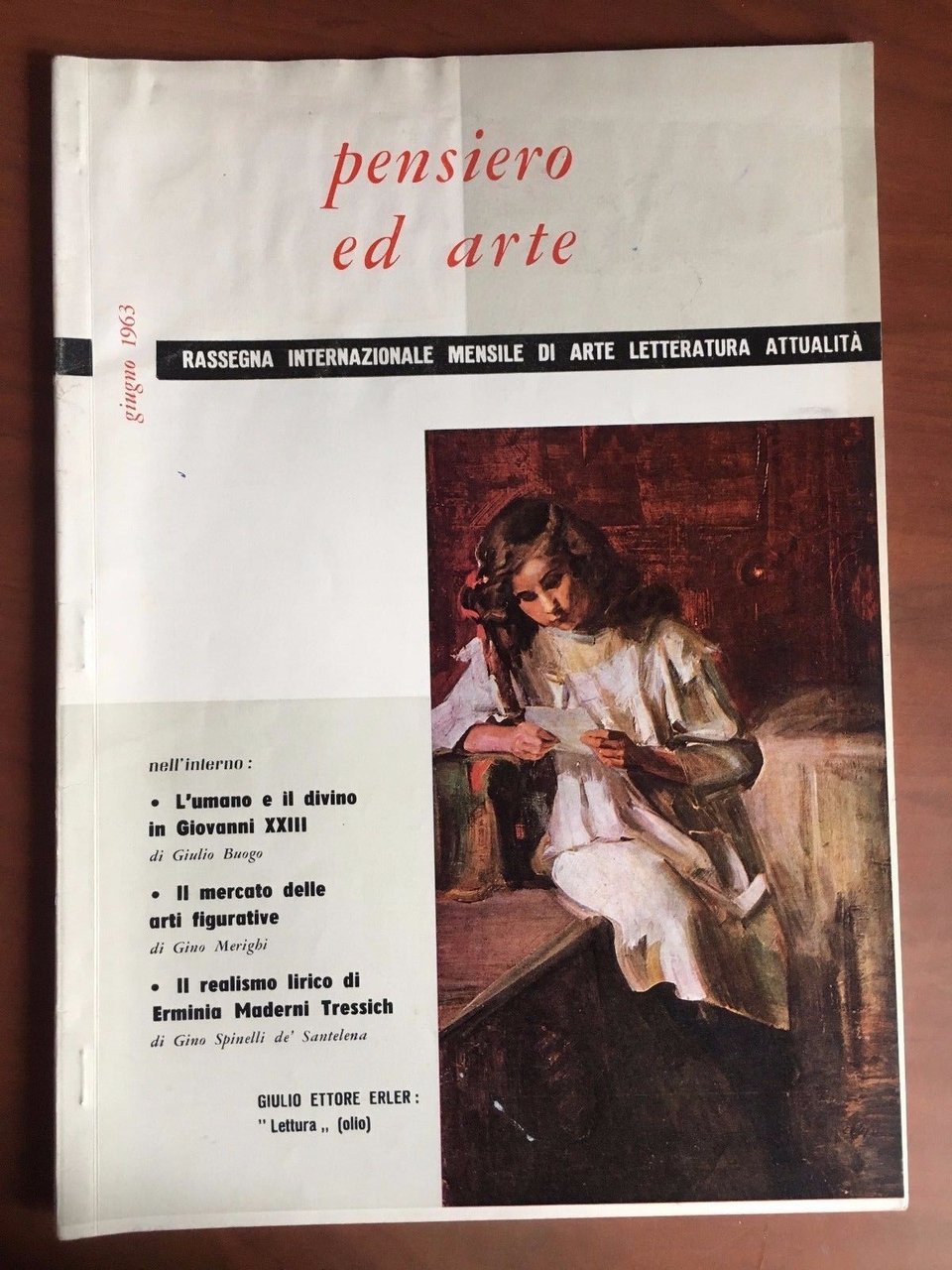 Pensiero ed Arte Anno XIX n^ 6 Giugno 1963 - …