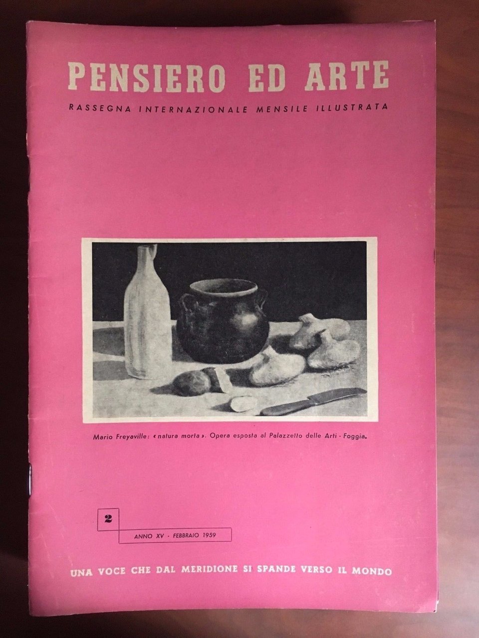 Pensiero ed Arte Anno XV n^ 2 Febbraio 1959 Cover: …