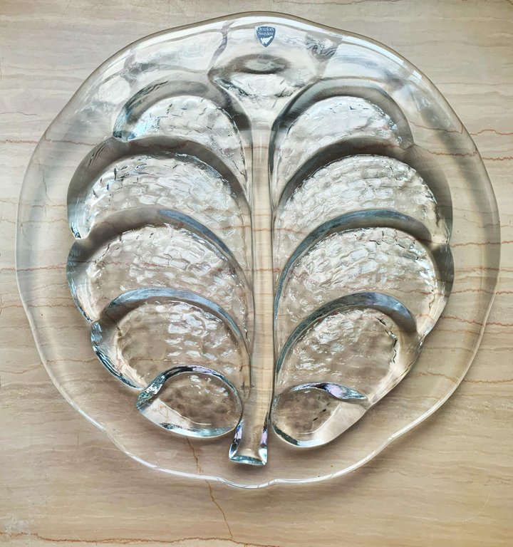 Piatto portaformaggio in cristallo Orrefors anni '70/'80 | Immagine Gallery 1