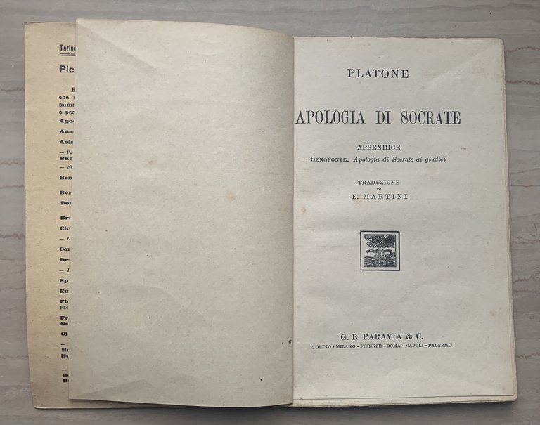 Platone. Apologia di Socrate - Appendice. Senofonte: Apologia di Socrate …